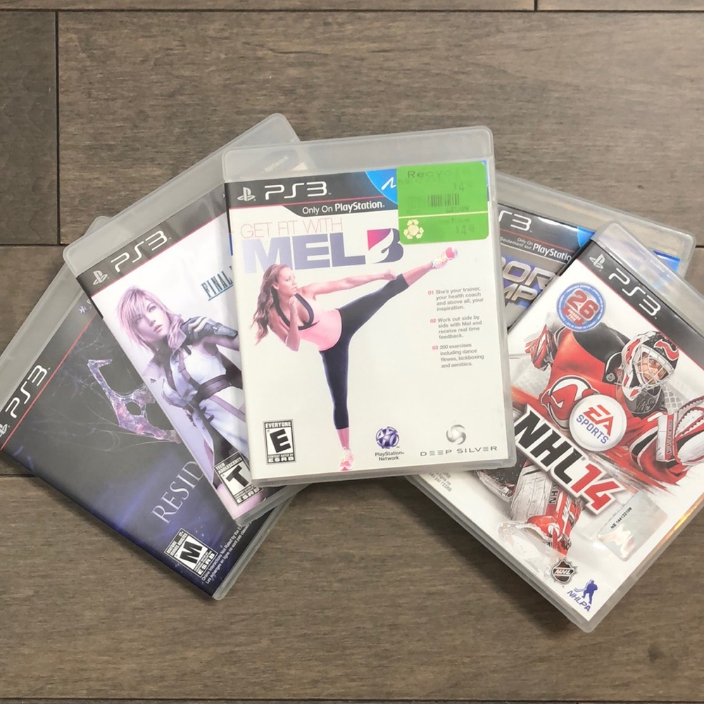 PS3 Games (5) (Mel B, Final Fantasy XIII, Resident Evil, NHL 14, Sport Champion)